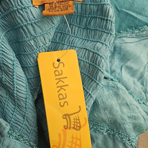 Sakkas Lady Mary Jacquard Corset Style Bodice  Handkerchief Hem Dress OS Plus sz - Picture 7 of 7